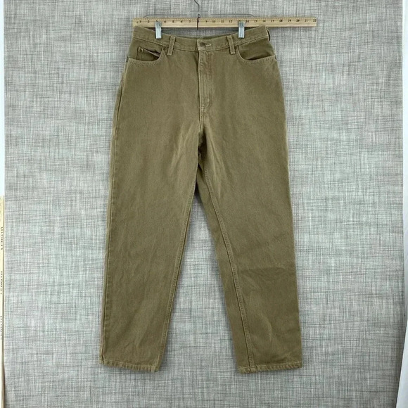 Lands End Straight Jeans Womens 14 Brown 0418 - Picture 1 of 10